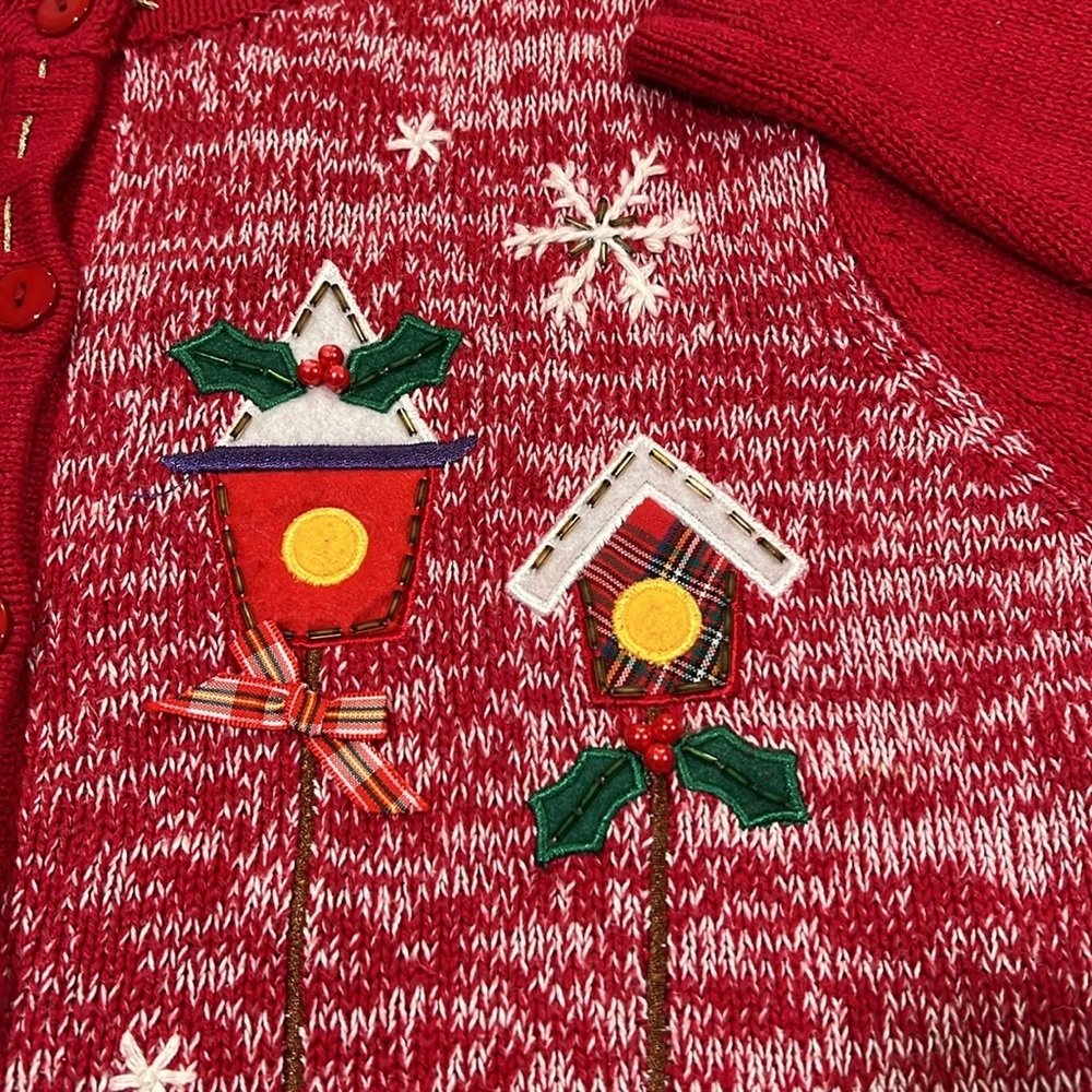 White Stag - L, red/blue, holiday, snowman sweater - Picture 6 of 11